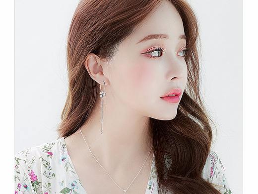 女神耳钉925银耳钉详情页