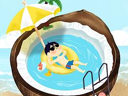 立夏手绘海报