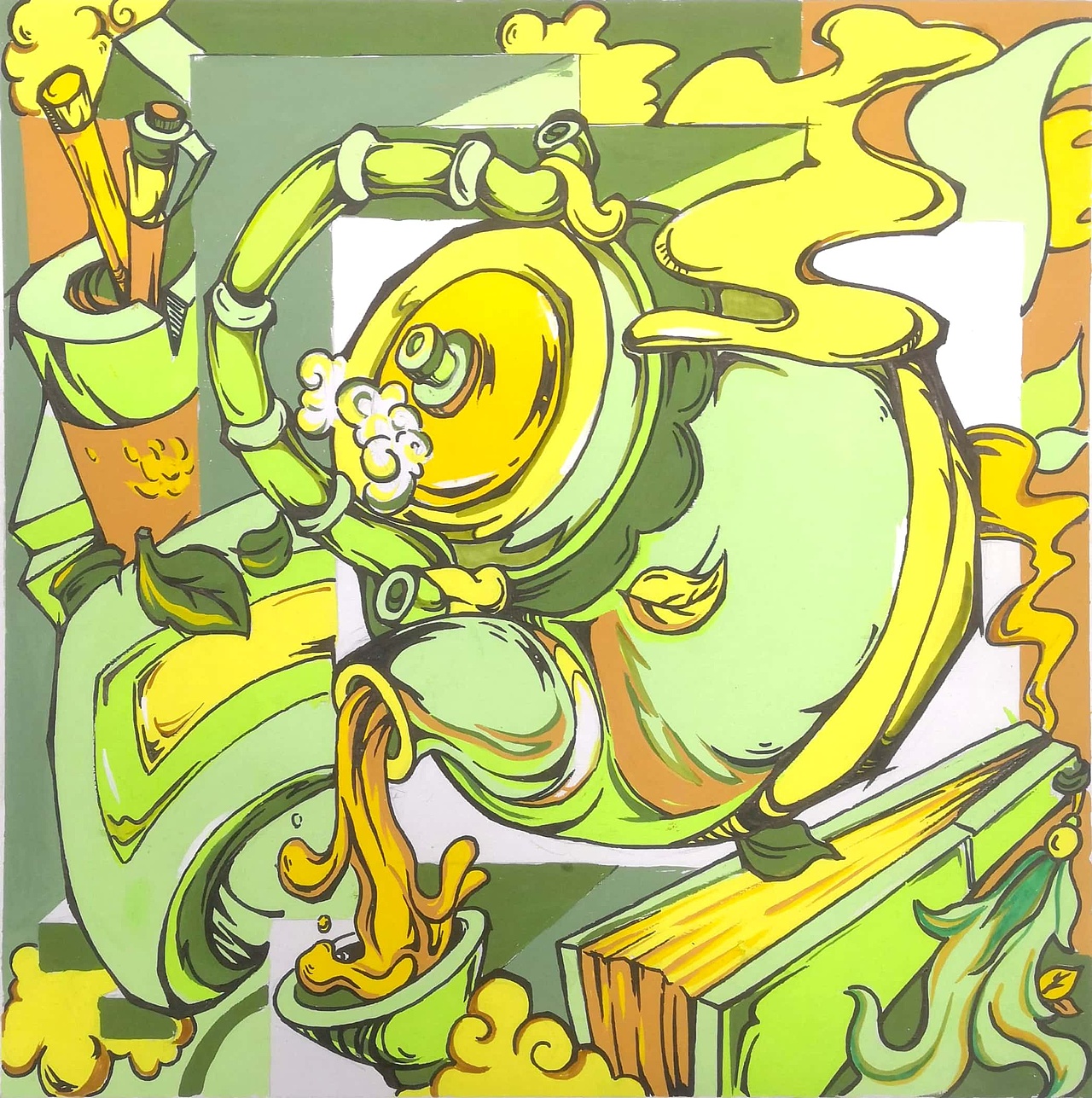 高三学生作业走一波～（图ZMjQ1ODIzMDIw） - 新锐潮流插画 - 站酷设计师孟爷子原创素材 - 站酷ZCOOL