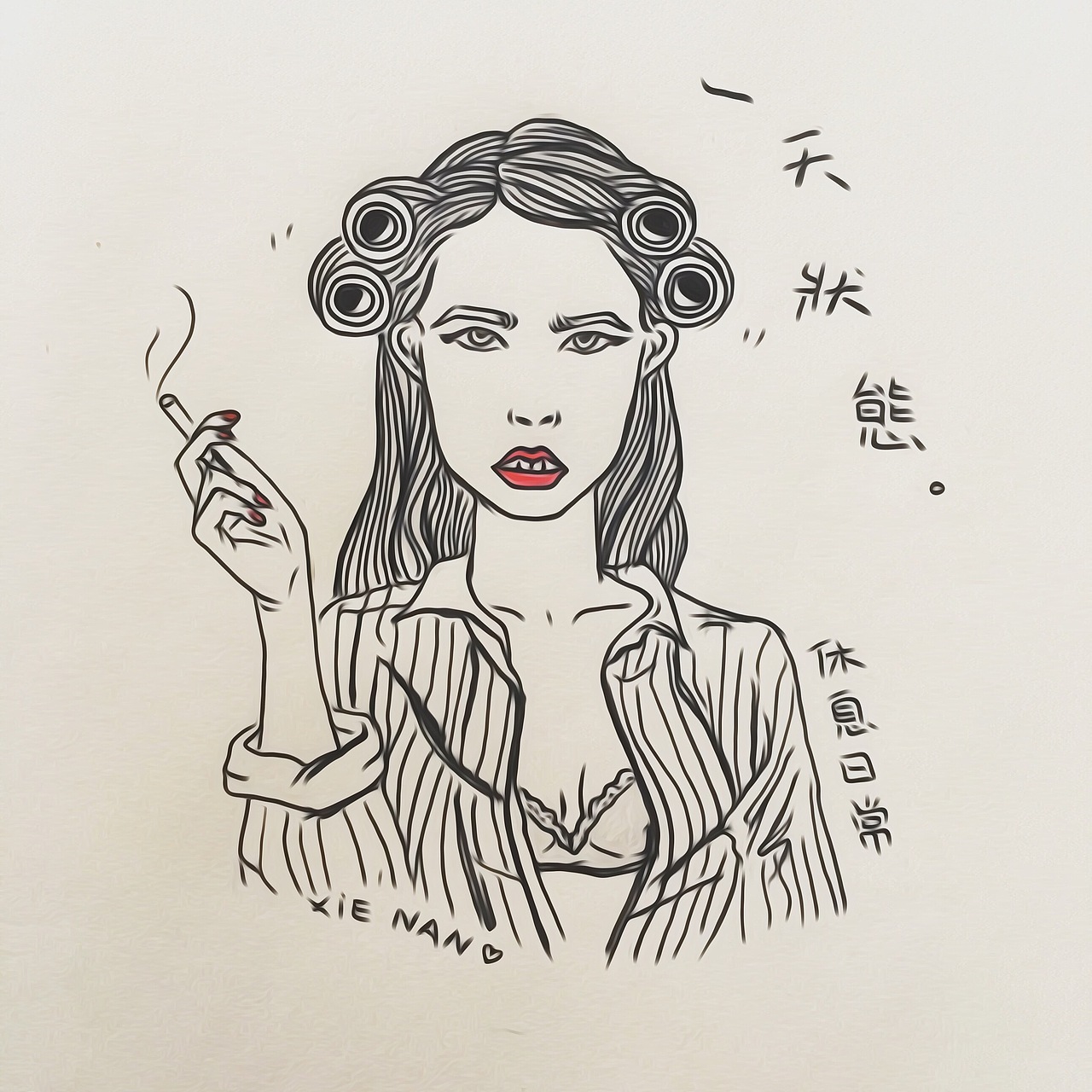 休息日常（图ZNTk0NTk1MTI=） - 新锐潮流插画 - 站酷设计师Libra谢楠原创素材 - 站酷ZCOOL