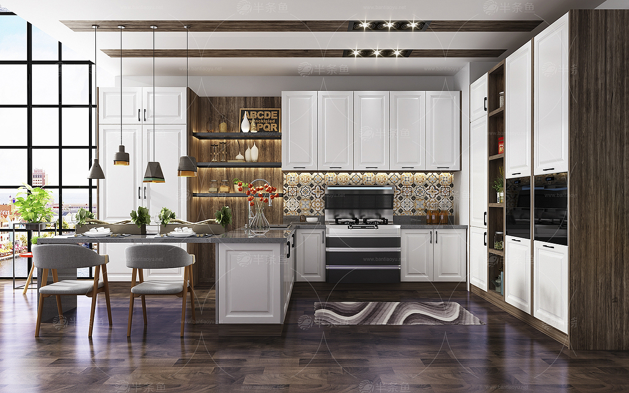 厨房的设计，简单清新