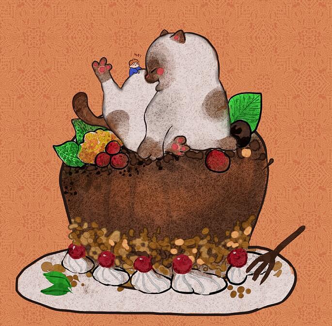 蛋糕小猫，一天一猫。9天份的。（图ZMTg0OTIwMTk2） - 创作习作 - 站酷设计师你单身原创素材 - 站酷ZCOOL