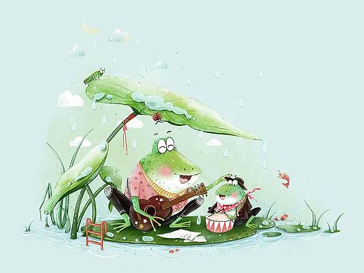 春季雨露（个人主页-ZMjY1Nzk4MDA=） - 儿童插画 - 站酷设计师烧麦先生原创素材 - 站酷ZCOOL