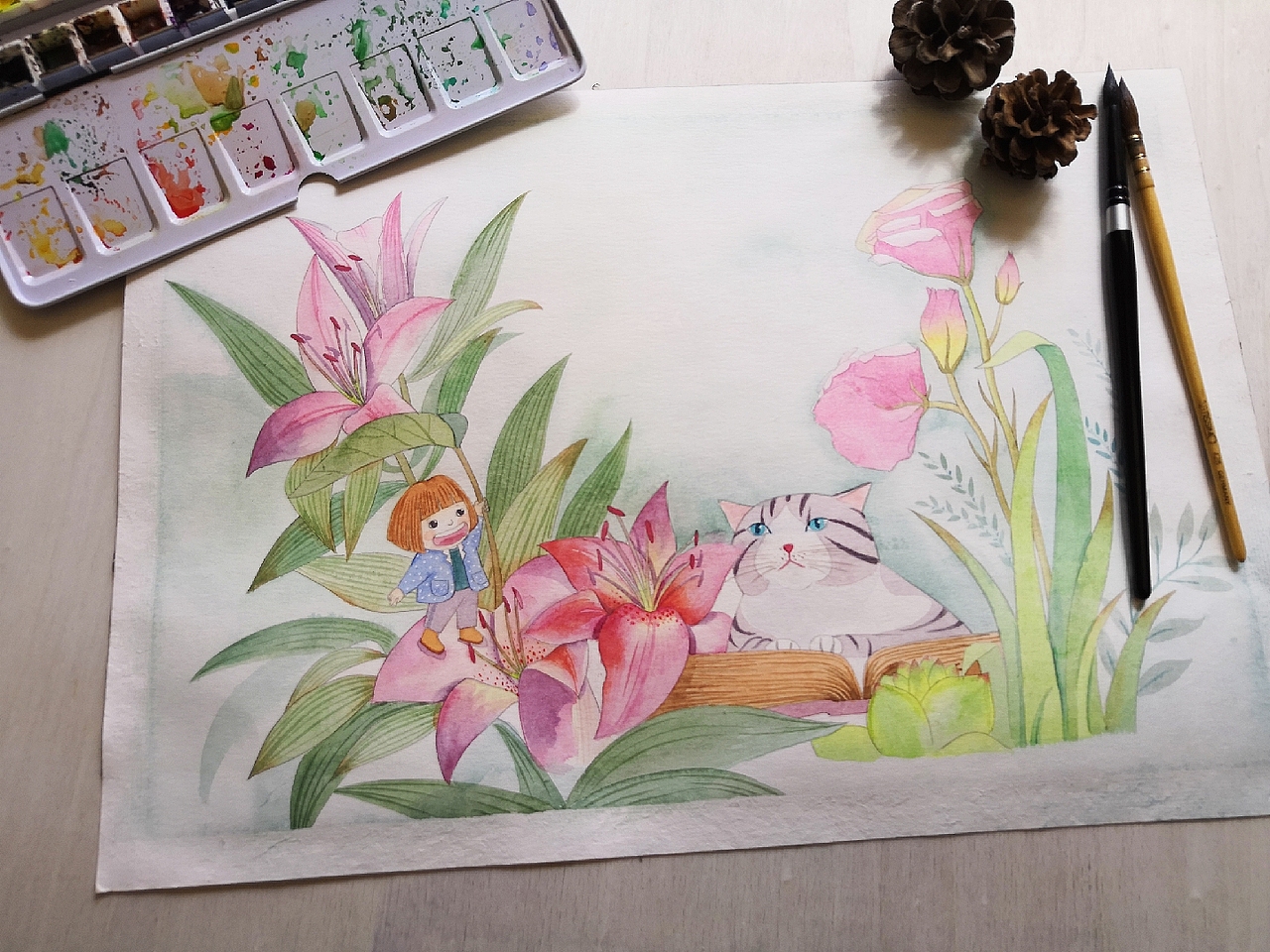 大大的世界,小小人儿。