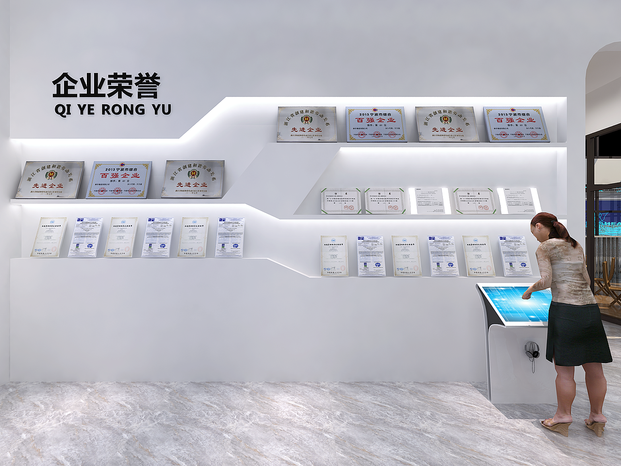 简单的展厅（图ZMTczNTMwNzEy） - 展陈设计 - 站酷设计师一叶知秋设计原创素材 - 站酷ZCOOL