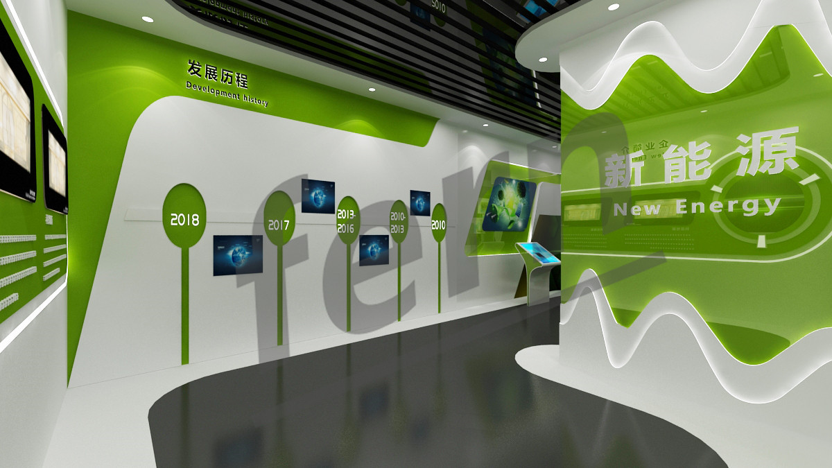 新能源科技展厅效果图设计