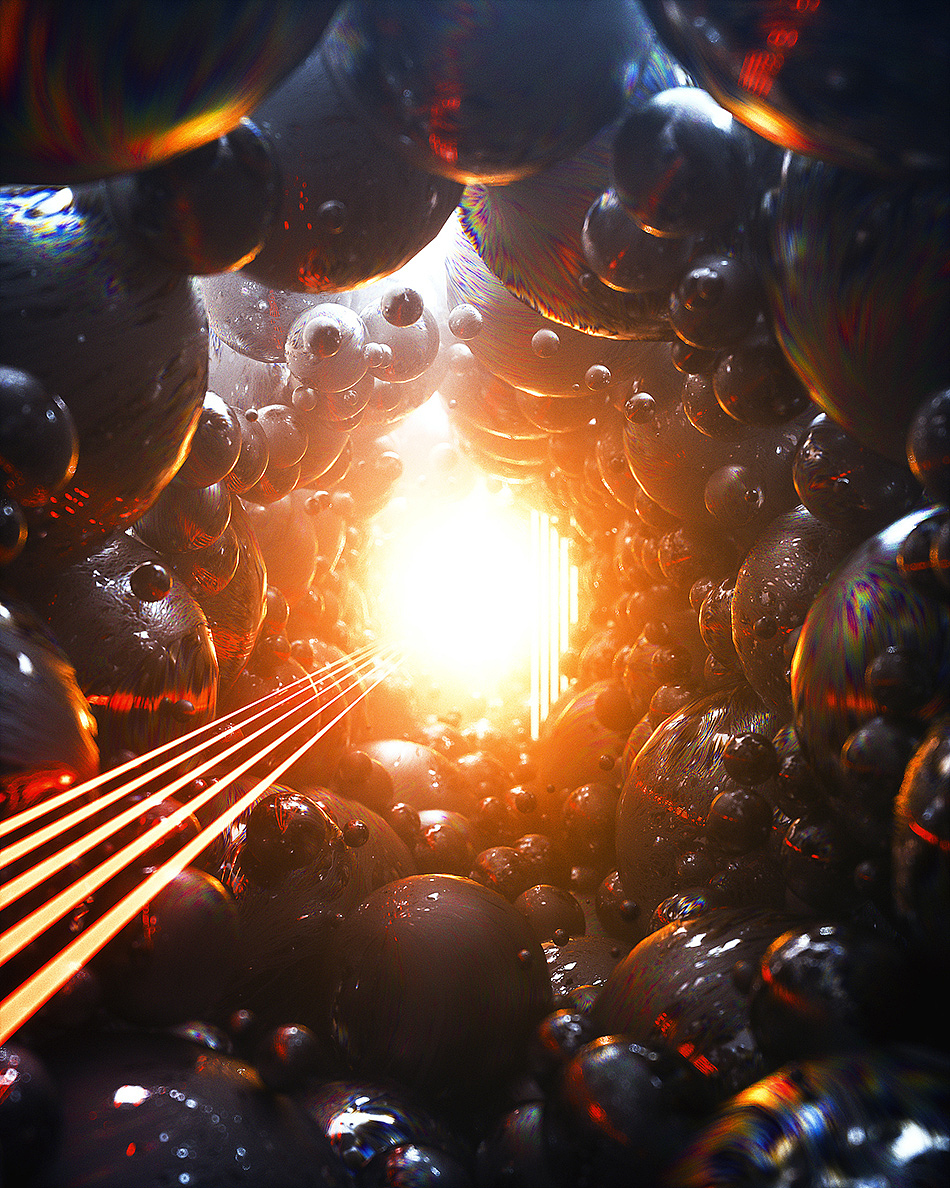 c4d场景金属工业科幻机械科技未来3d模型工程临摹作品