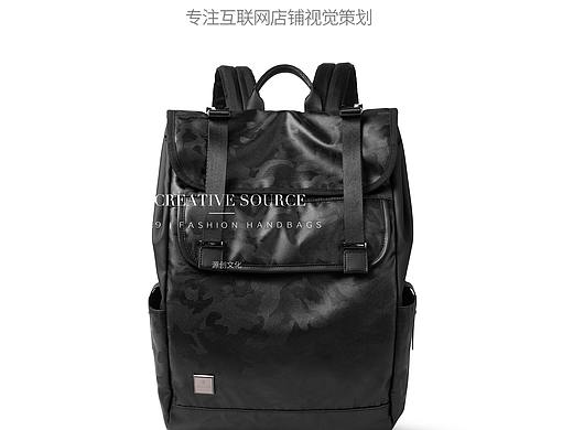 男包双肩包-静物白底拍摄
