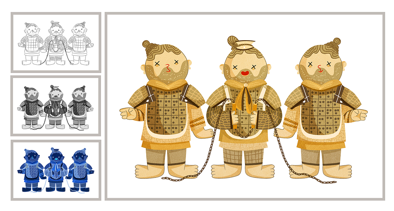 秦俑ip:百变兵马俑"秦秦"_aaaamieya-站酷zcool