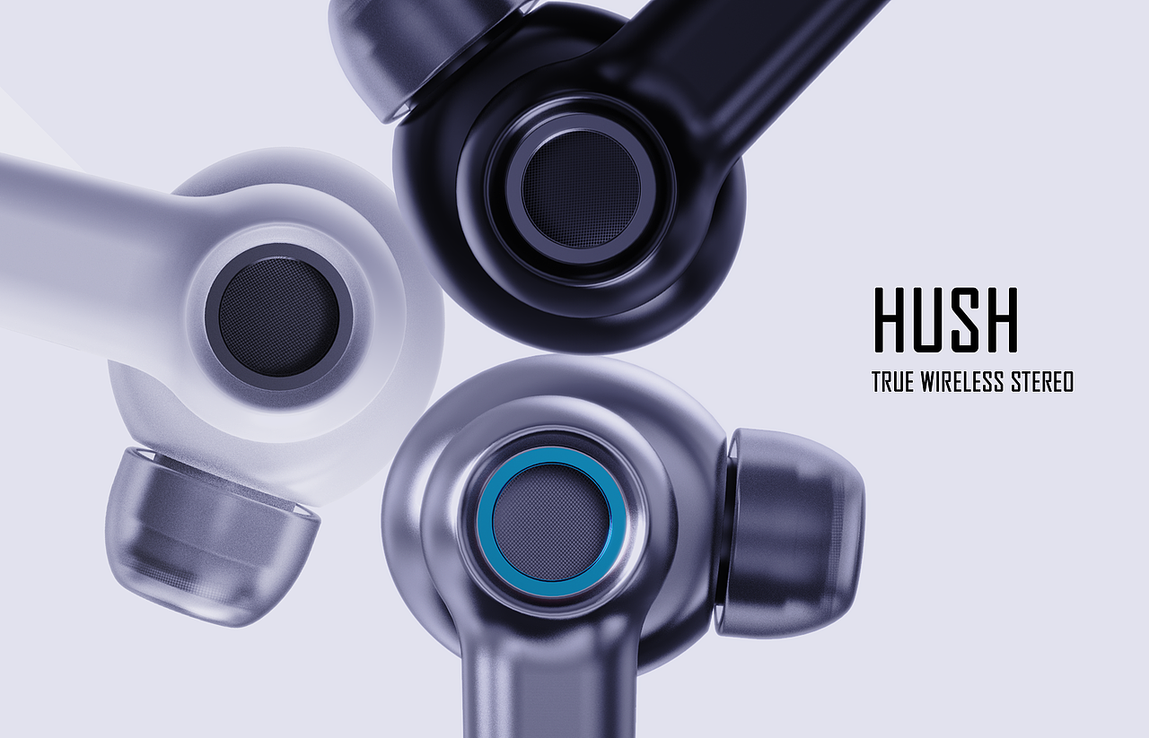 HUSH True Wireless Stereo 无线耳机（图ZMjI3NDI5NDE2） - 电子产品 - 站酷设计师sailleung原创素材 - 站酷ZCOOL