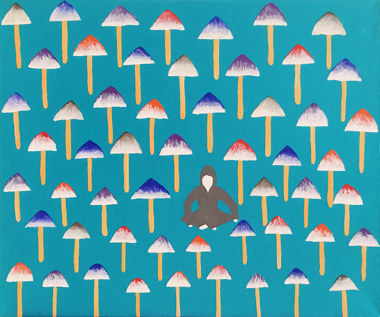 《迷失》
布面丙烯<br>50×60cm<br>