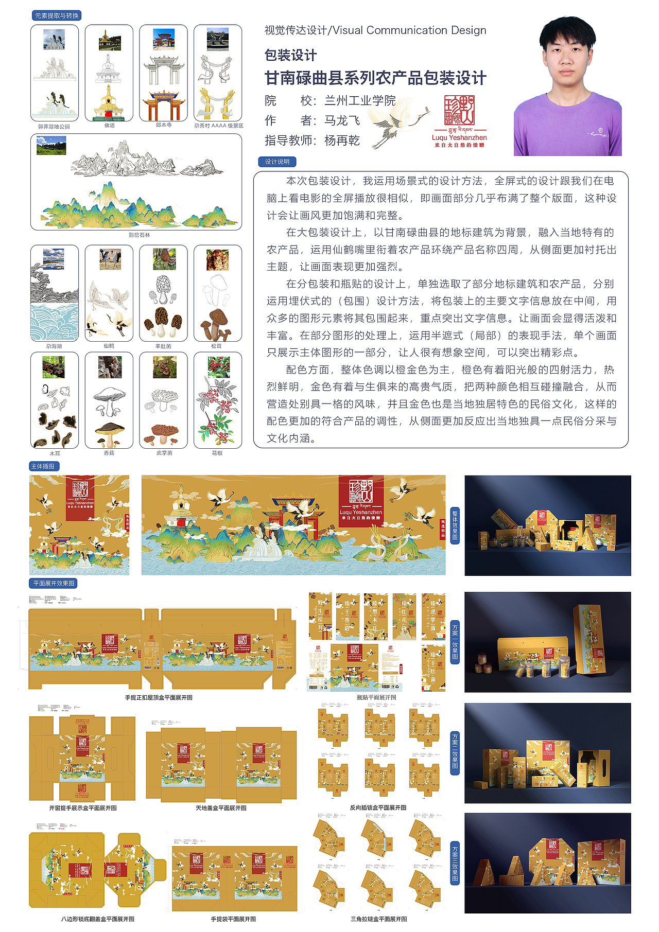 毕设 甘南碌曲县系列农产品包装设计 🈲禁商用🈲禁止二改