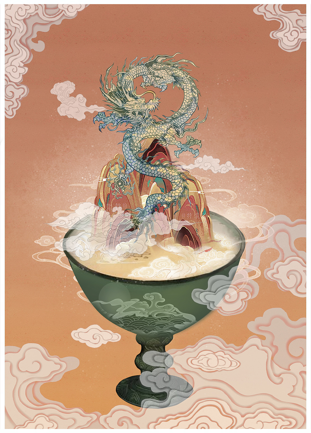 国风四象插画设计