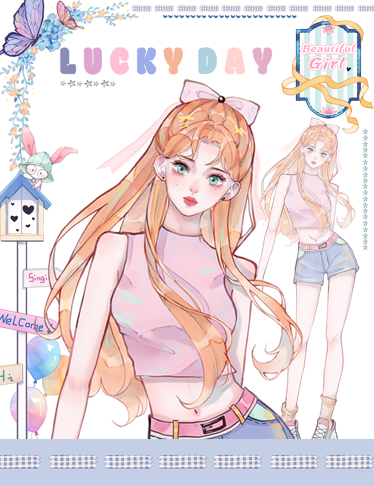 是胶带稿稿（图ZMzc4MzI5ODM2） - 商业插画 - 站酷设计师Milky牛奶在画画原创素材 - 站酷ZCOOL