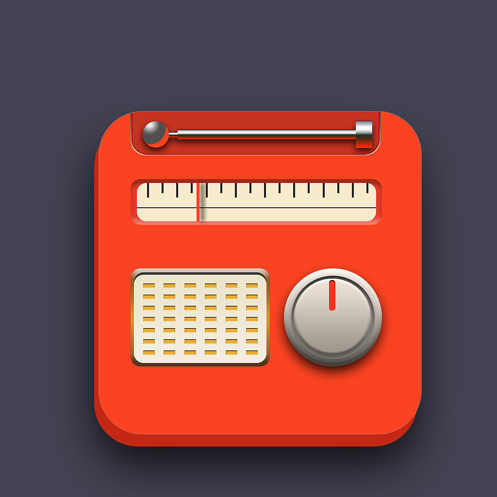 老式收音机—写实图标（图ZOTQwMjQwNjQ=） - 图标 - 站酷设计师一只鸡腿啊啊啊原创素材 - 站酷ZCOOL