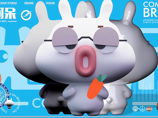 兔阿呆-呆萌呆萌的兔哥！兔年原创兔子IP授权