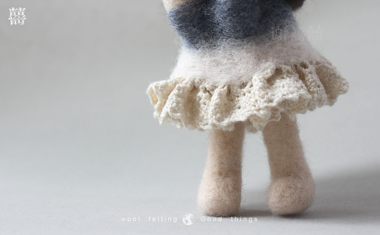 囍囍的羊毛毡 之 甜甜圈少女