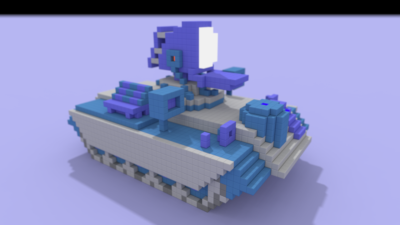 以红色警戒2中的某些单位为原型的模型制作. 模型源文件可以下载.