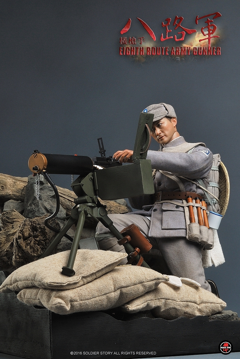 soldierstory新品:1/6 wwii - 八路军机枪手|手工艺|手办/模玩