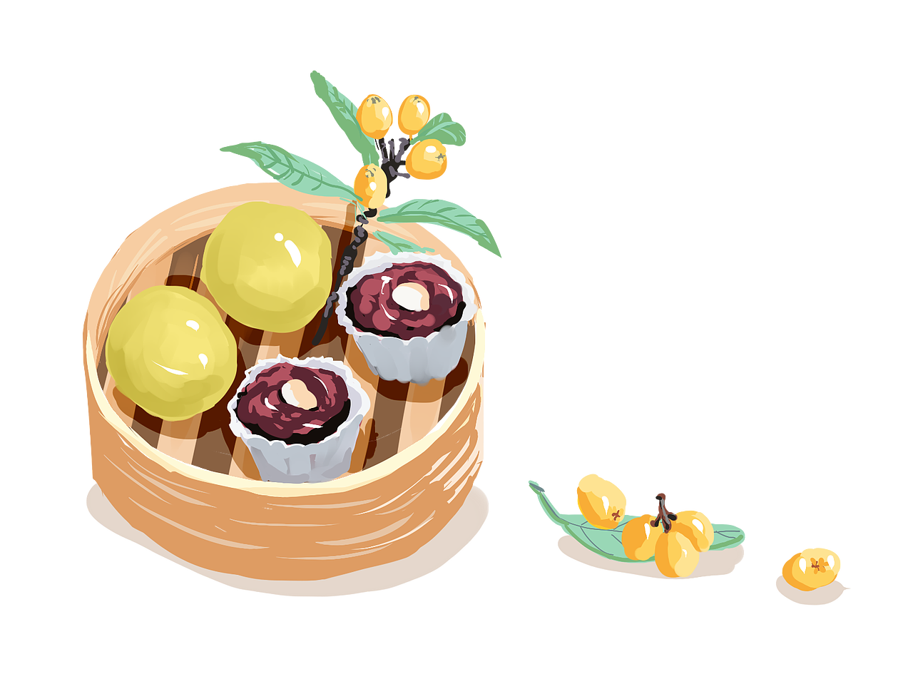 苏味——苏州美食系列（图ZMTU4ODI1NDE2） - 商业插画 - 站酷设计师鲸过原创素材 - 站酷ZCOOL