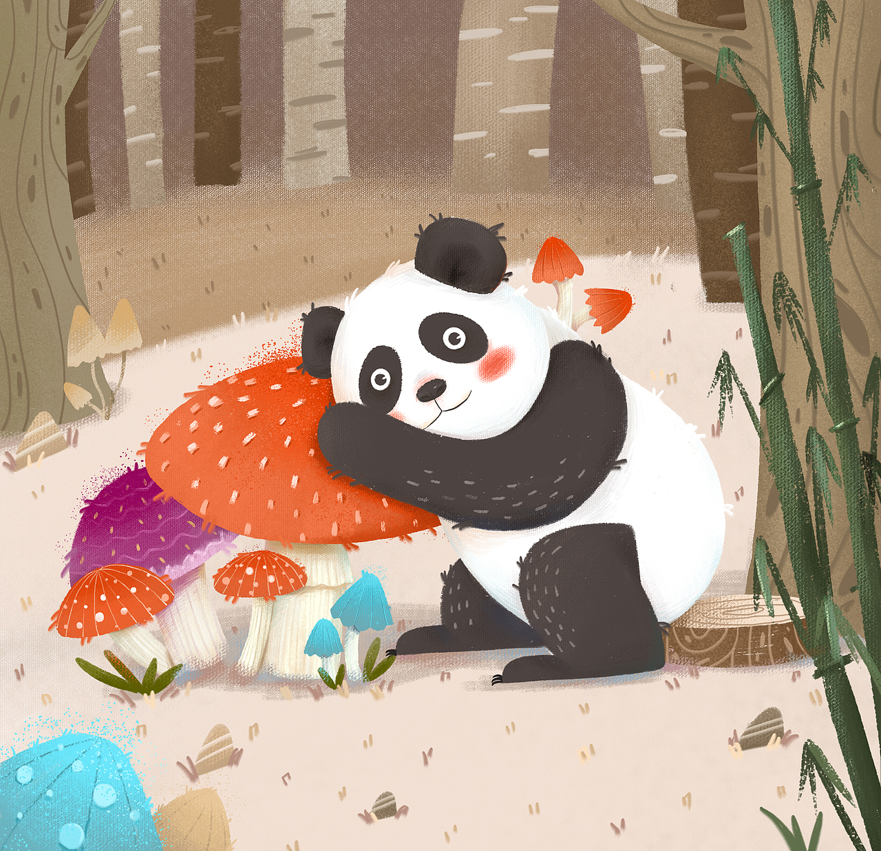 你也是蘑菇吗？（图ZMTY4NjM0Mzg4） - 儿童插画 - 站酷设计师羊子_原创素材 - 站酷ZCOOL