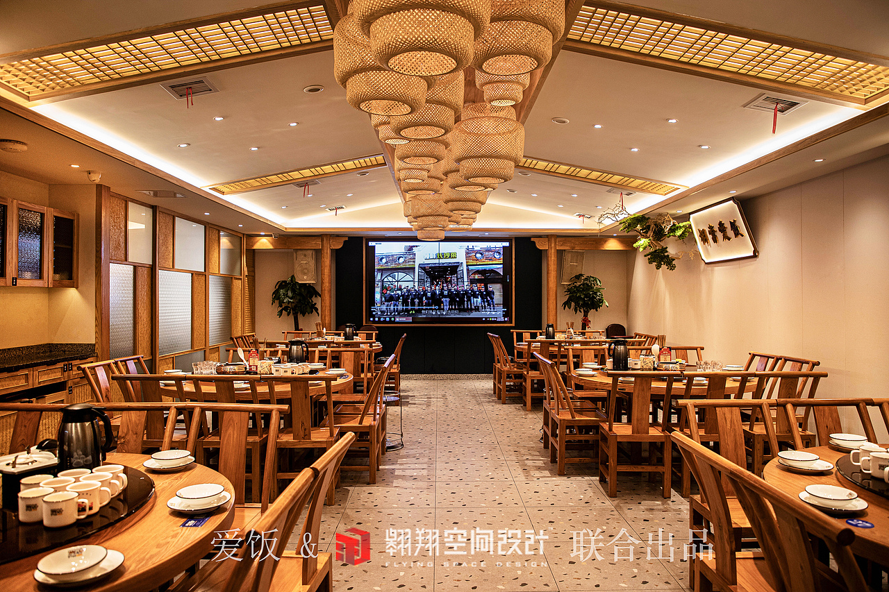 翱翔空间设计 ▶ 爱饭（南湖路店）（图ZMjM2NTQ4OTg0） - 家装设计 - 站酷设计师湖南翱翔空间设计原创素材 - 站酷ZCOOL