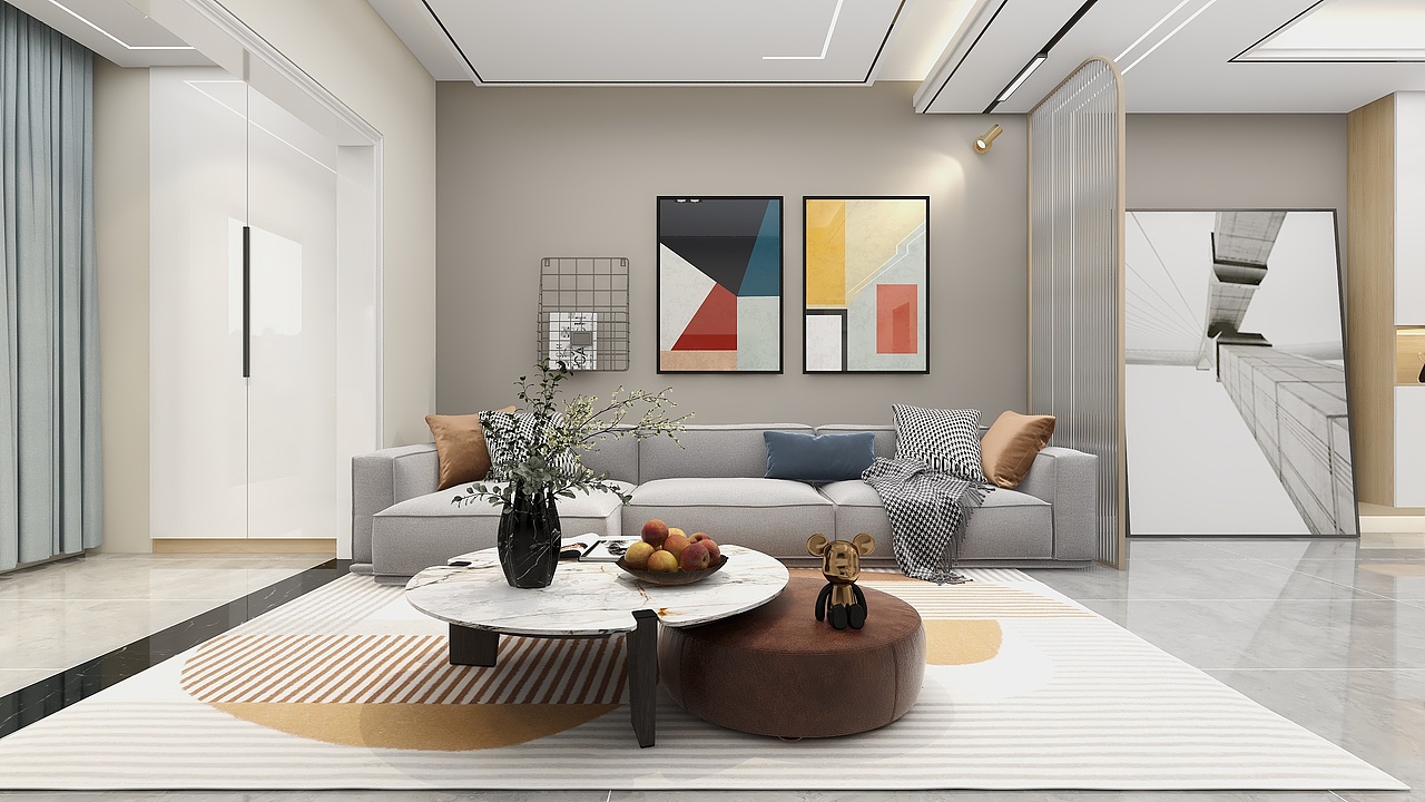 四川广安华冠城(99平方现代简约三居室)