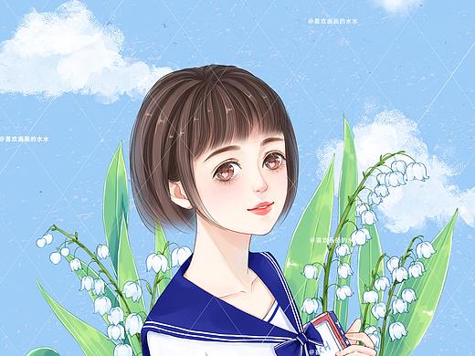 铃兰花少女（个人主页-ZNDQ4MDc5NDg=） - 创作习作 - 站酷设计师水水插画原创素材 - 站酷ZCOOL