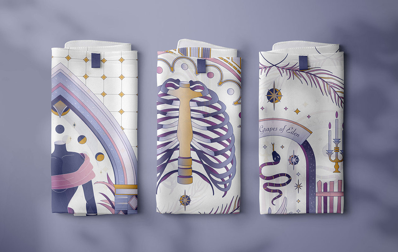 【图形插画】-伊甸园的葡萄（图ZMjcxOTMzMjIw） - 图案 - 站酷设计师choiPOOH原创素材 - 站酷ZCOOL