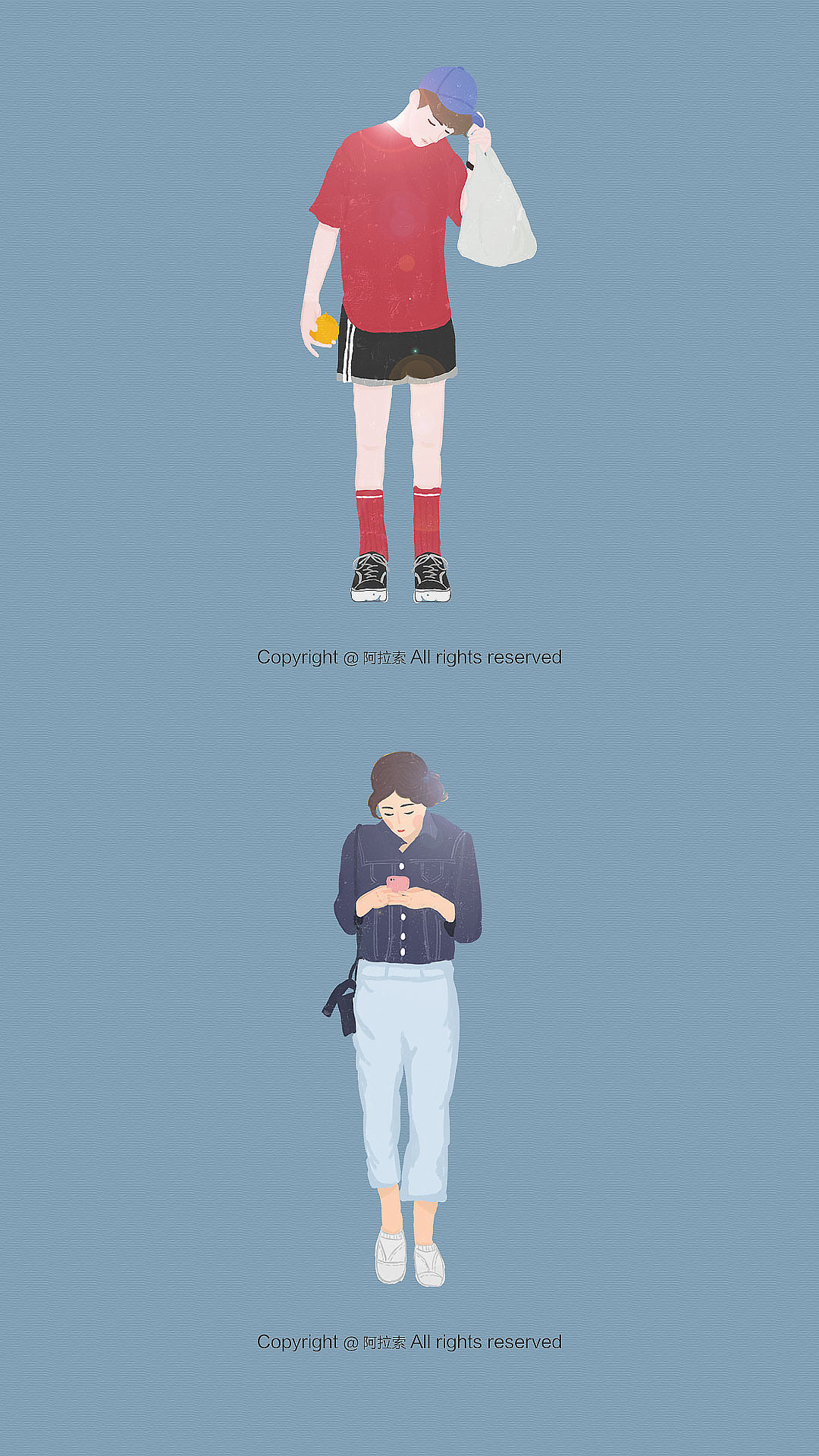 几组情侣小插画（图ZOTUyNjI1NjA=） - 商业插画 - 站酷设计师阿拉嗦原创素材 - 站酷ZCOOL