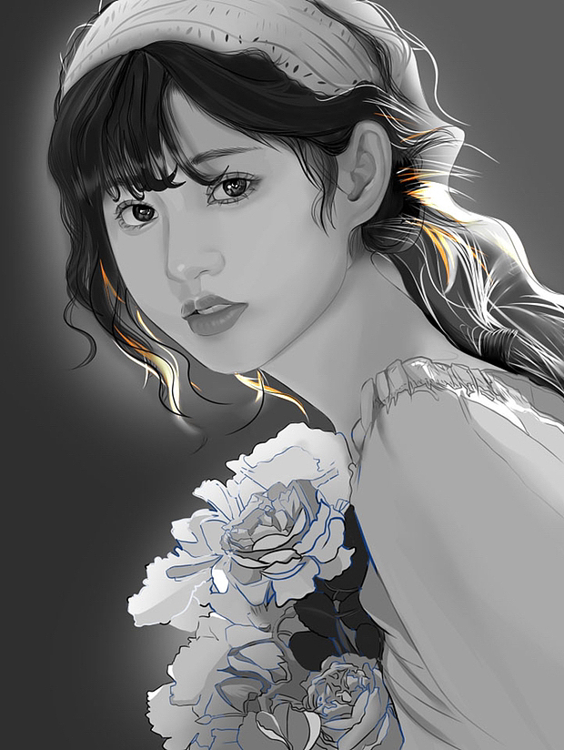 漂亮的藍(lán)色系小姐姐，畫(huà)她?。。。▓DZMzE5MTg2Mzk2） - 創(chuàng)作習(xí)作 - 站酷設(shè)計(jì)師愛(ài)畫(huà)畫(huà)的小雨兒原創(chuàng)素材 - 站酷ZCOOL