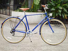 寶藍(lán)色復(fù)古休閑公路自行車