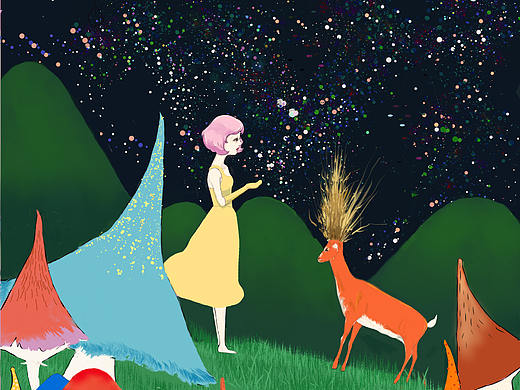 童话系列（个人主页-ZMjIyNTU3NjQ=） - 商业插画 - 站酷设计师画画Ing原创素材 - 站酷ZCOOL