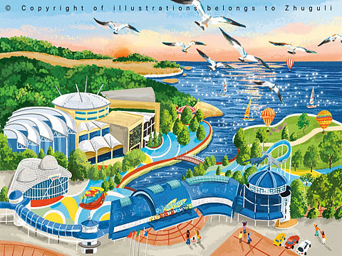 一套城市插画|大连