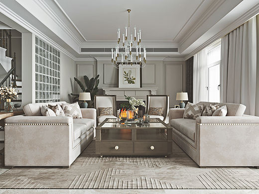 国悦府私宅别墅◆美式轻奢设计