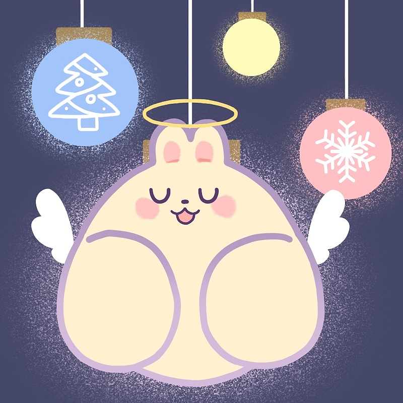 大吉兔圣诞元素头像and壁纸