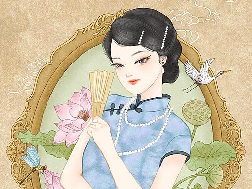 民国风女性插画