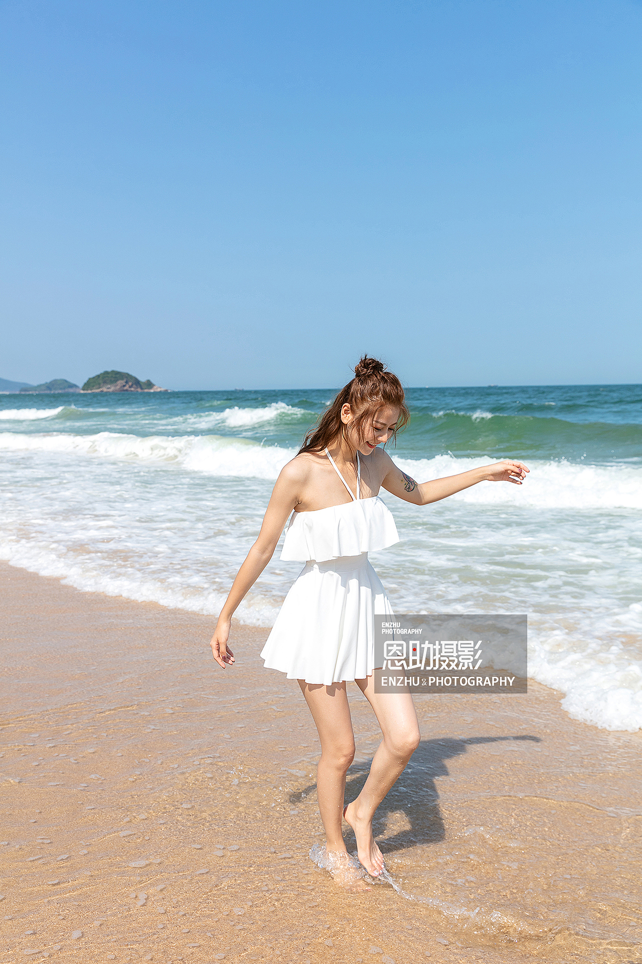 泳装模特拍摄 海景