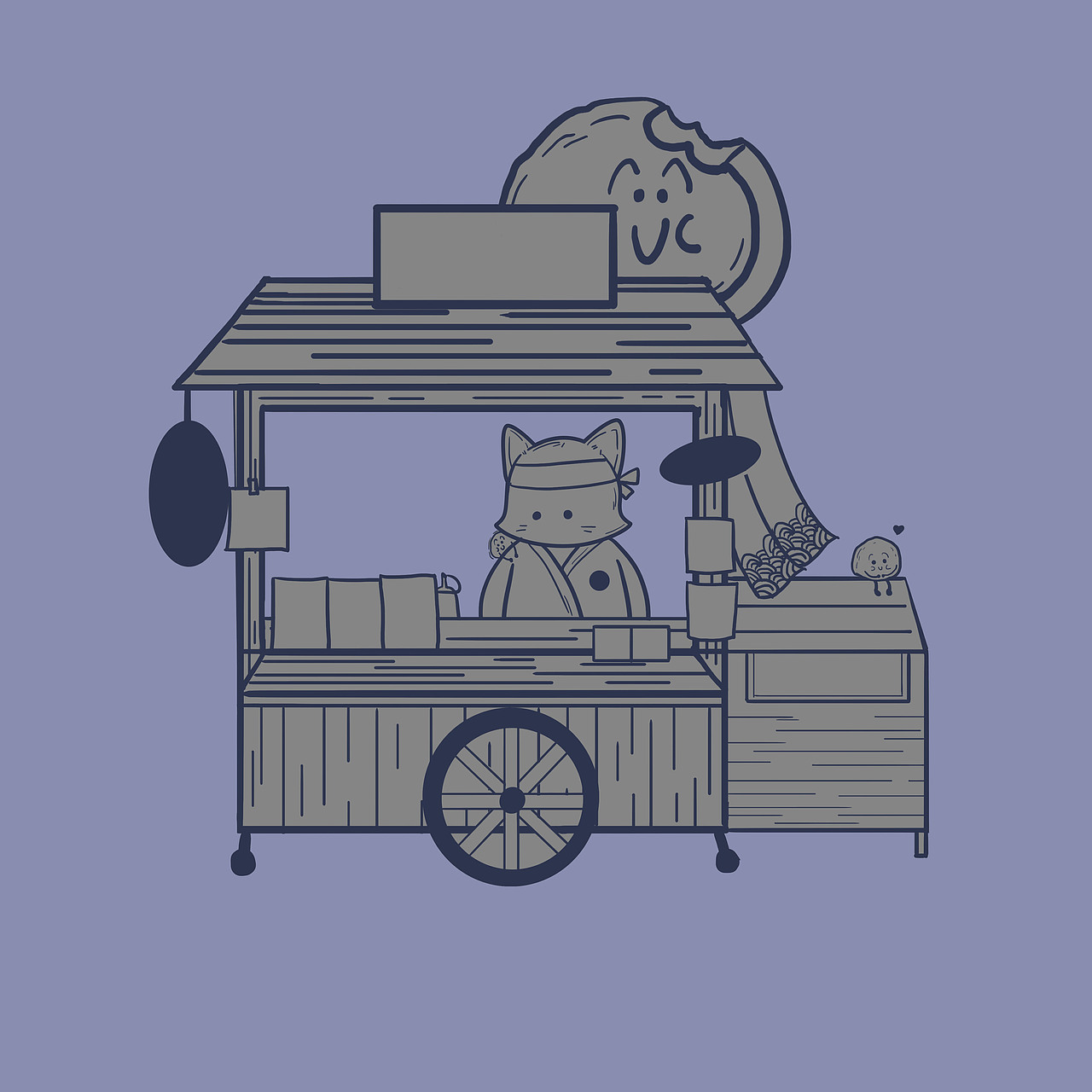 日式小摊（图ZMTg0MzUxNjQ4） - 创作习作 - 站酷设计师芽子春原创素材 - 站酷ZCOOL