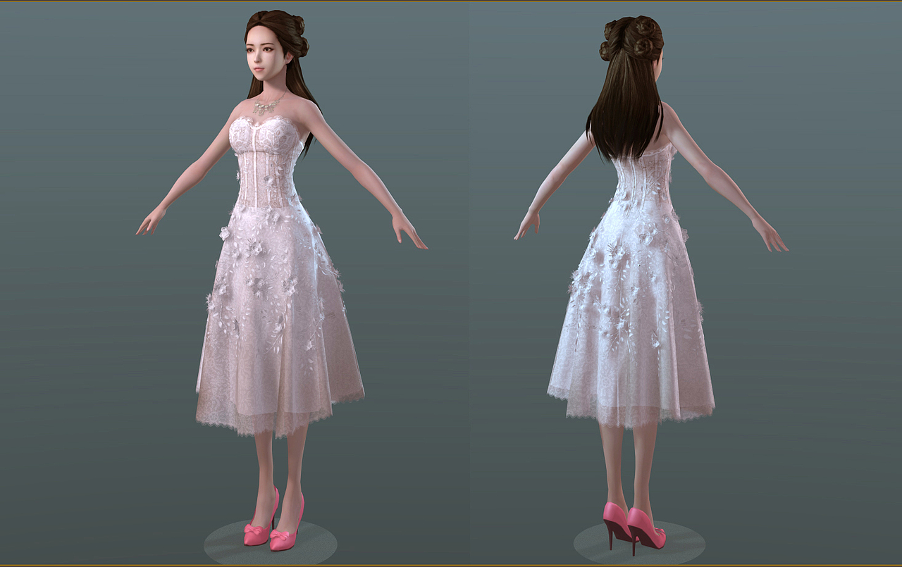 次世代小女孩3d模型