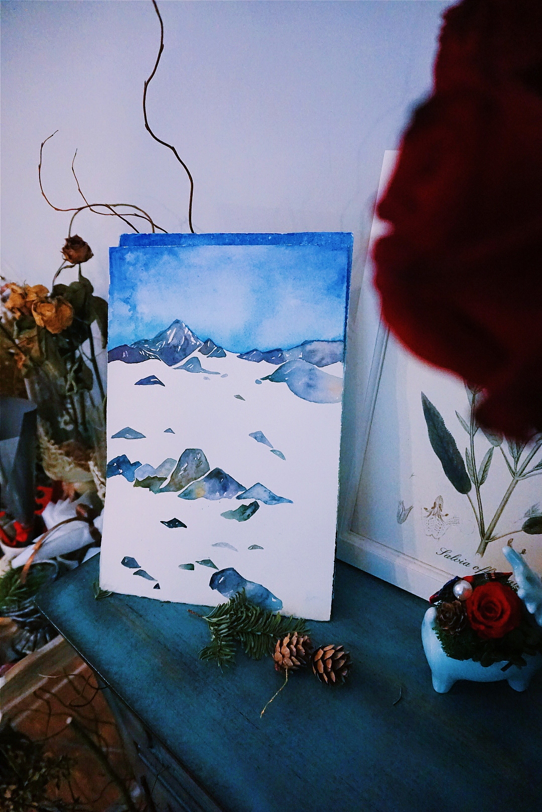 水彩—玉龙雪山，星空（图ZMzkxMzQzMDQ=） - 创作习作 - 站酷设计师susizhang原创素材 - 站酷ZCOOL