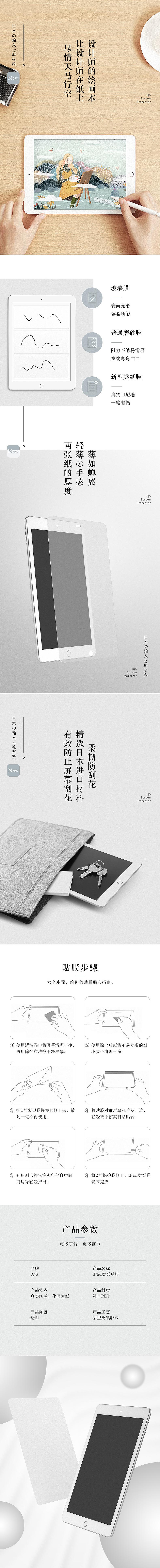 类纸膜详情页（图ZMTYxOTkxNzUy） - 电商 - 站酷设计师桥老师原创素材 - 站酷ZCOOL