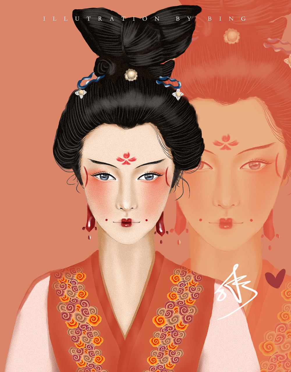 《唐朝篇》女子（图ZMjQ0NDkzNjYw） - 创作习作 - 站酷设计师bingerr原创素材 - 站酷ZCOOL