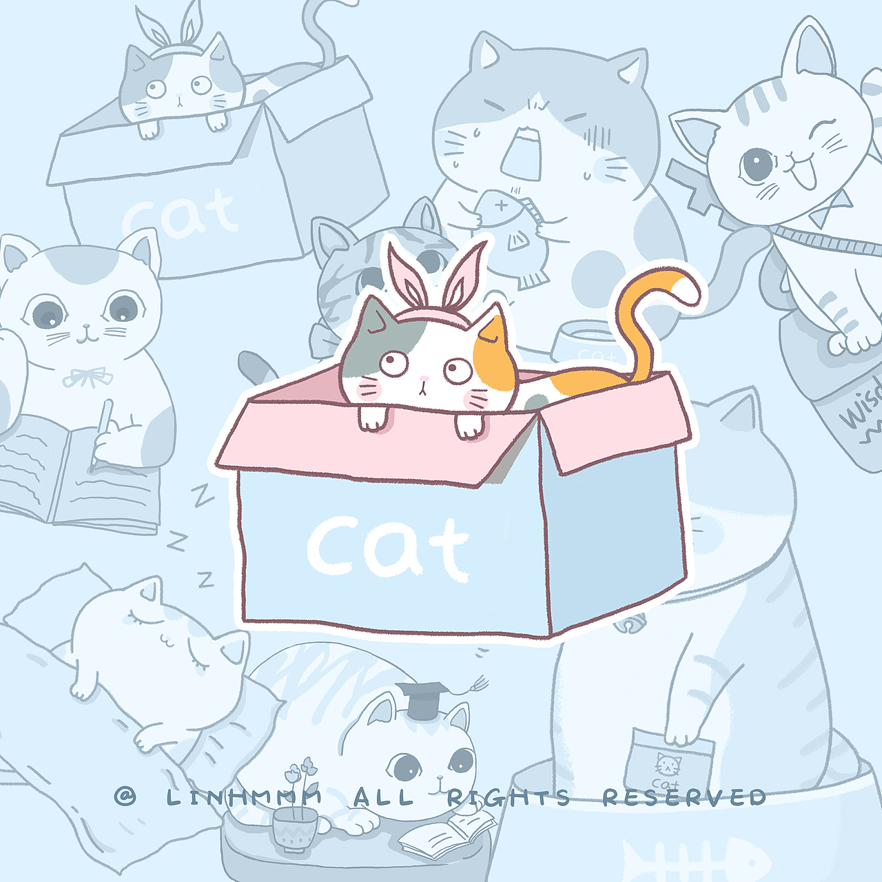 猫（图ZMTUyMTcwMTc2） - 创作习作 - 站酷设计师LINHMMM原创素材 - 站酷ZCOOL