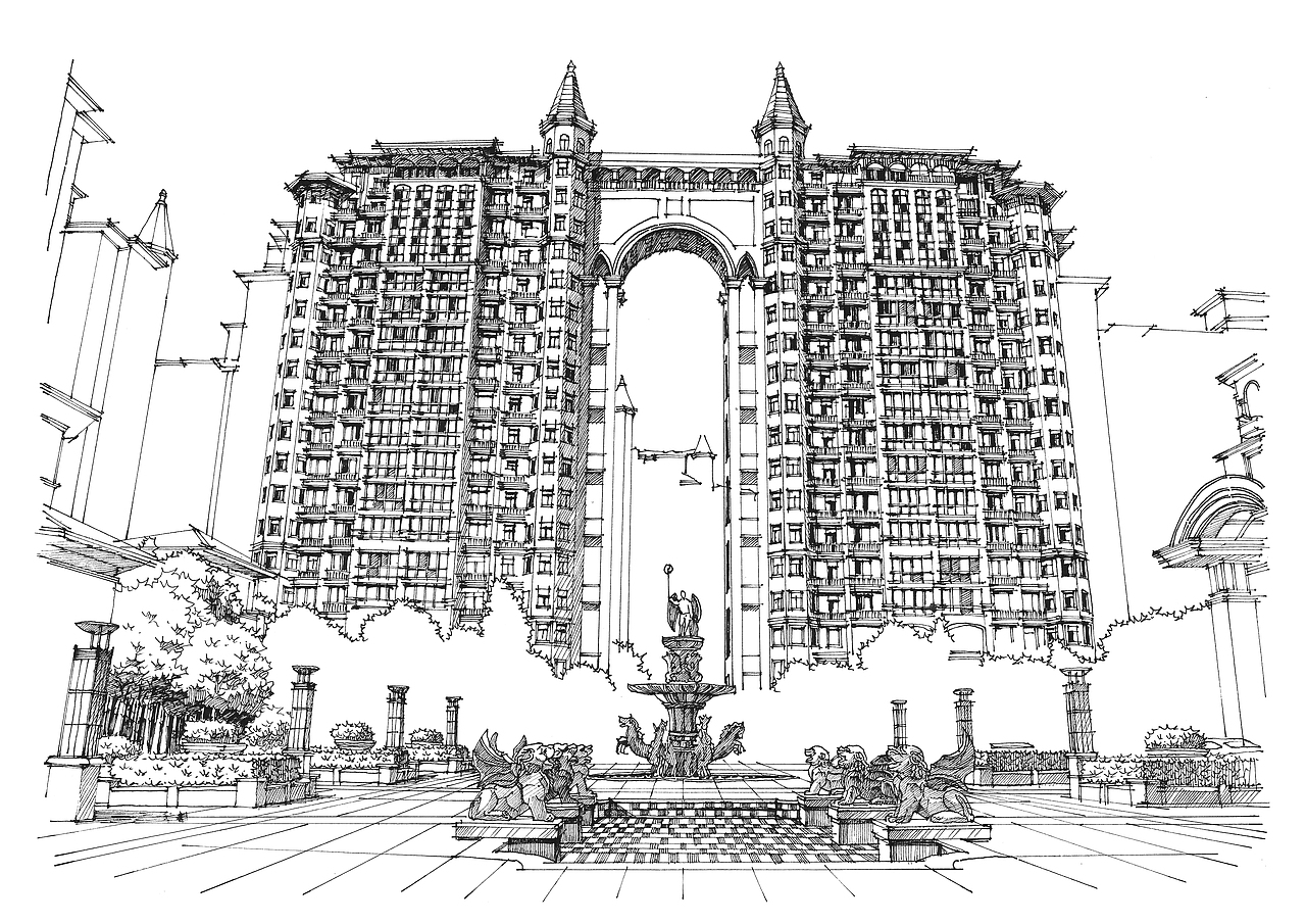 边画边学建筑吧。不断更新中。。。。（图ZMjUyMjcwOTY=） - 建筑设计 - 站酷设计师攻克先生代光钢原创素材 - 站酷ZCOOL