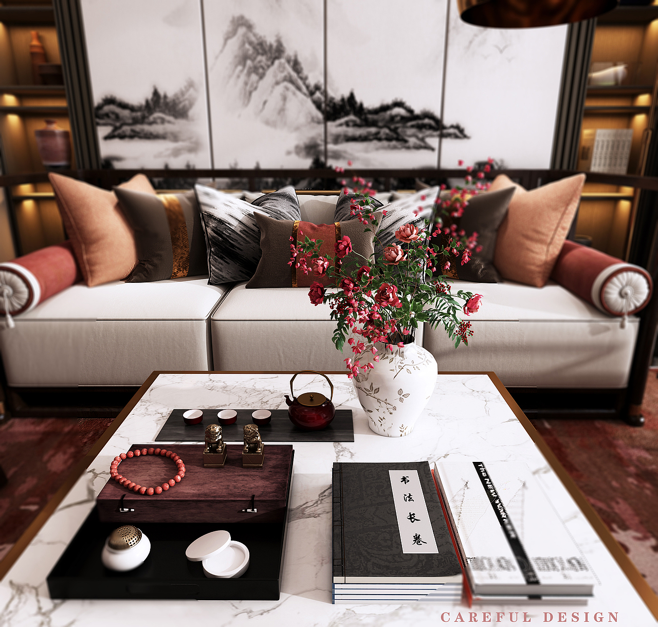 中国红 中国韵（图ZMTkwMTg3NTM2） - 家装设计 - 站酷设计师屿空间设计工作室原创素材 - 站酷ZCOOL