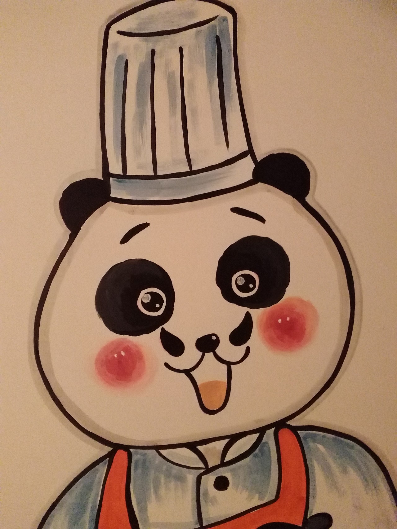 炊二哥楼梯墙手绘