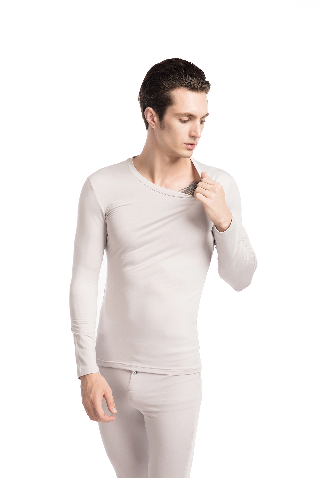 整理电商秋冬男士内衣拍摄