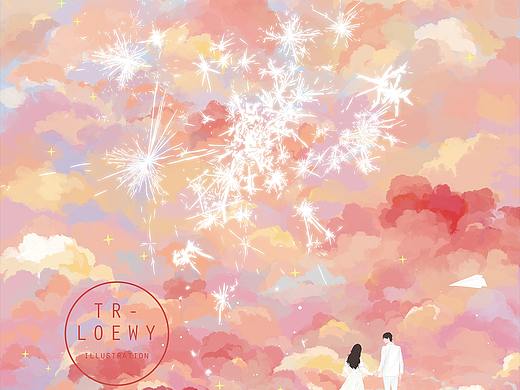 小说烟火热恋封面插画