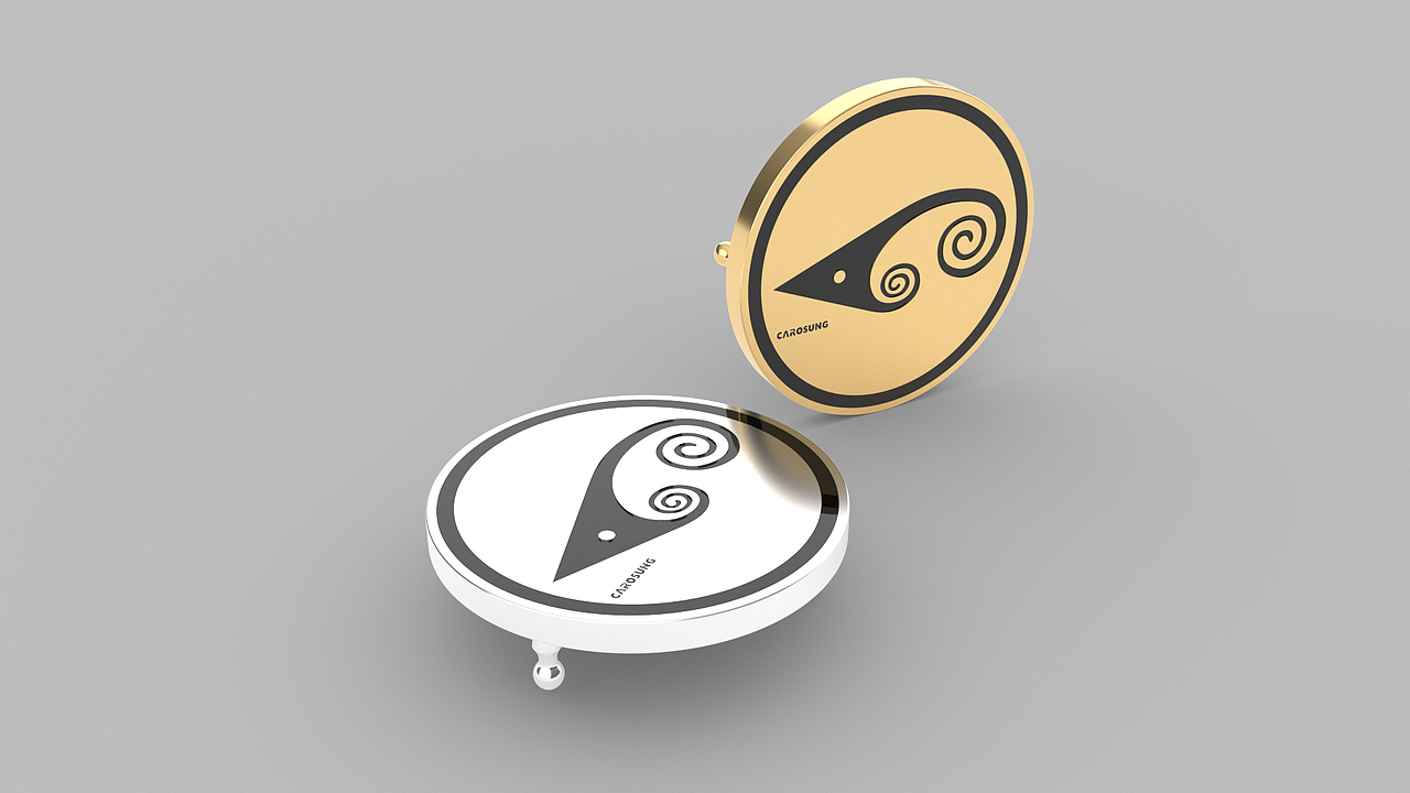 3D圆形滴胶LOGO鱼纹皮带扣头